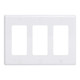 Decorex Faceplate with Three Insert Spaces in Triple Gang, White - IC107DFTWH Decorex Faceplate with Three Insert Spaces in Triple Gang, White - IC107DFTWH